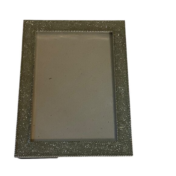 Nicole Miller Home 4x6 Photo Silver Glitter Picture Frame 5"x7" - Picture 4 of 7
